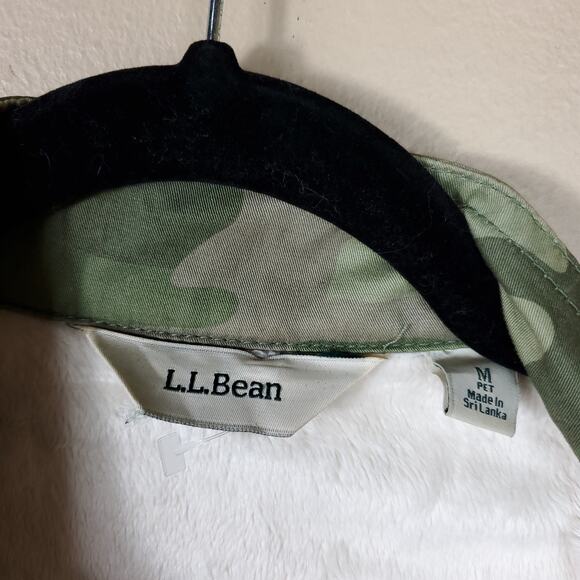 L.L. Bean Jacket Women’s Freeport Field Fuzzy Pocket Cargo Coat Jacket Size M - Picture 9 of 12